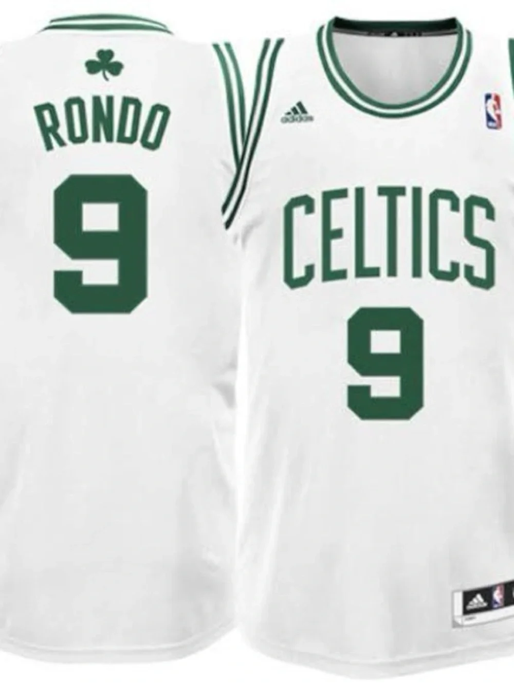 adidas White and Green Celtics #9 Basketball Jersey RARE
